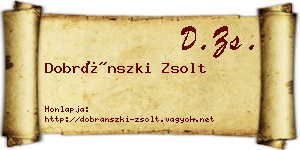 Dobránszki Zsolt névjegykártya