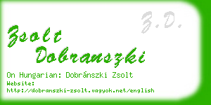 zsolt dobranszki business card